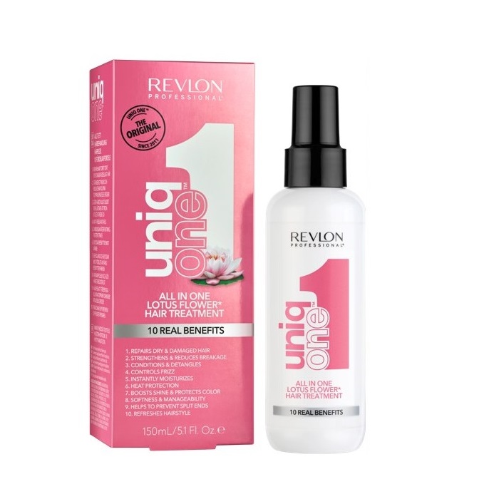 UniqOne™ All In One Lotus Flower Hair Treatment Regeneračný Sprej Na Vlasy 150 Ml