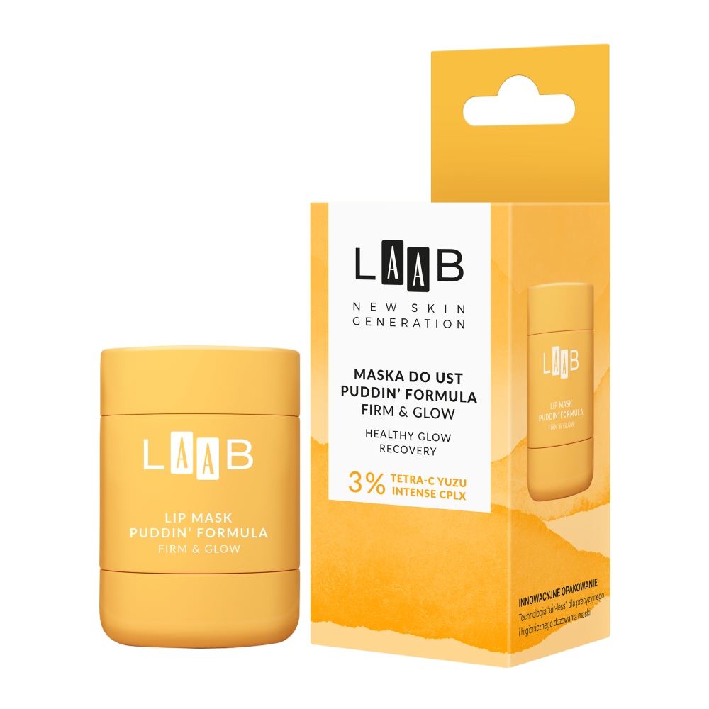 LAAB Tetra-C Yuzu Pudingová Maska Na Pery Firm &Amp; Glow 15g