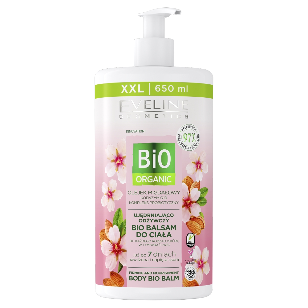 Bio Organické Spevňujúce A Revitalizačné Telové Mlieko S Mandľovým Olejom 650 Ml