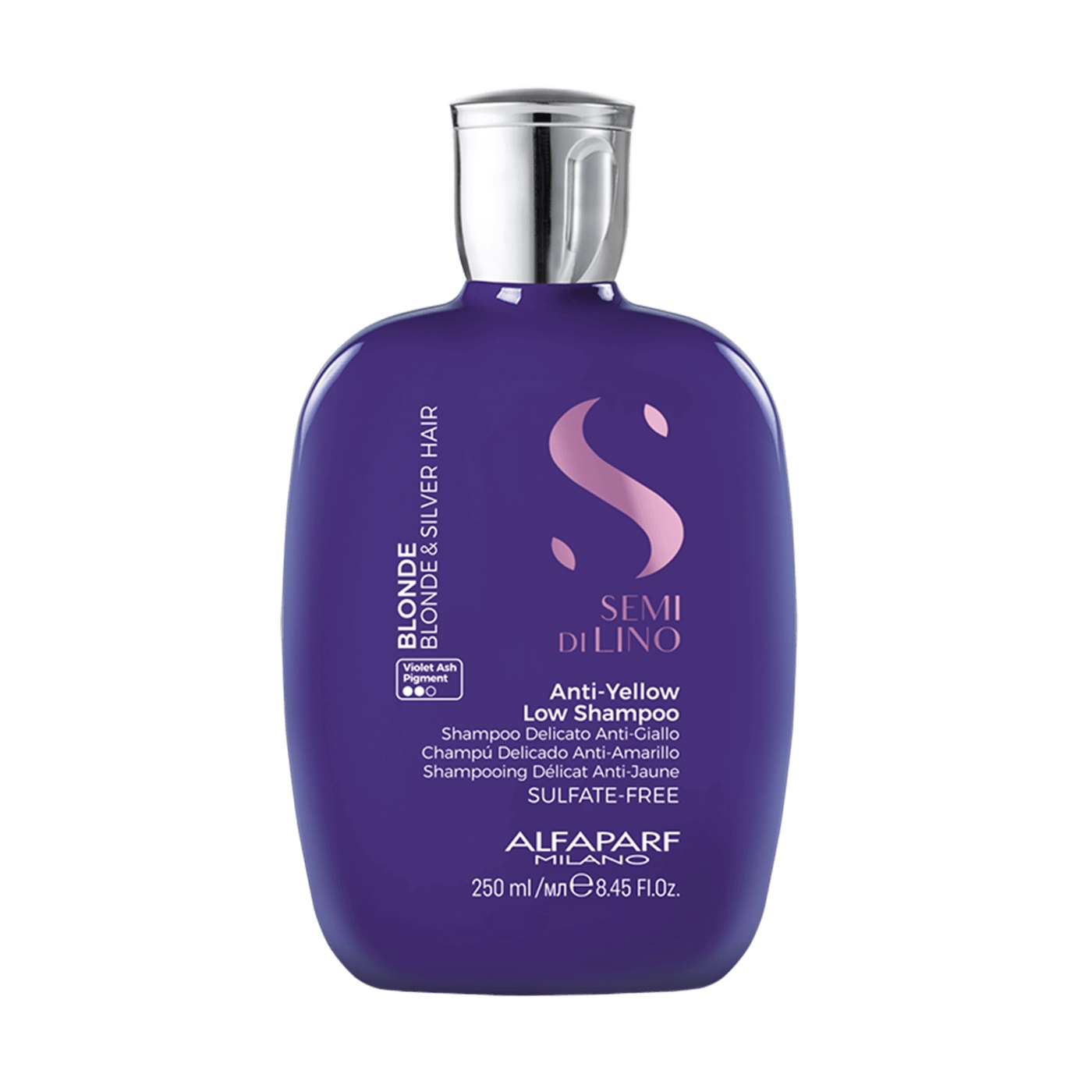 Semi Di Lino Blonde Anti-Yellow Low Shampoo Jemný šAmpón Pre Blond A Odfarbené Vlasy 250ml