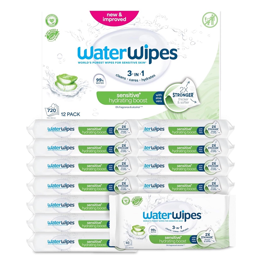 Sensitive+ Nawilżający Zastrzyk Upokojujúce Vlhčené Utierky S Aloe Vera, 12 Balení Po 6…