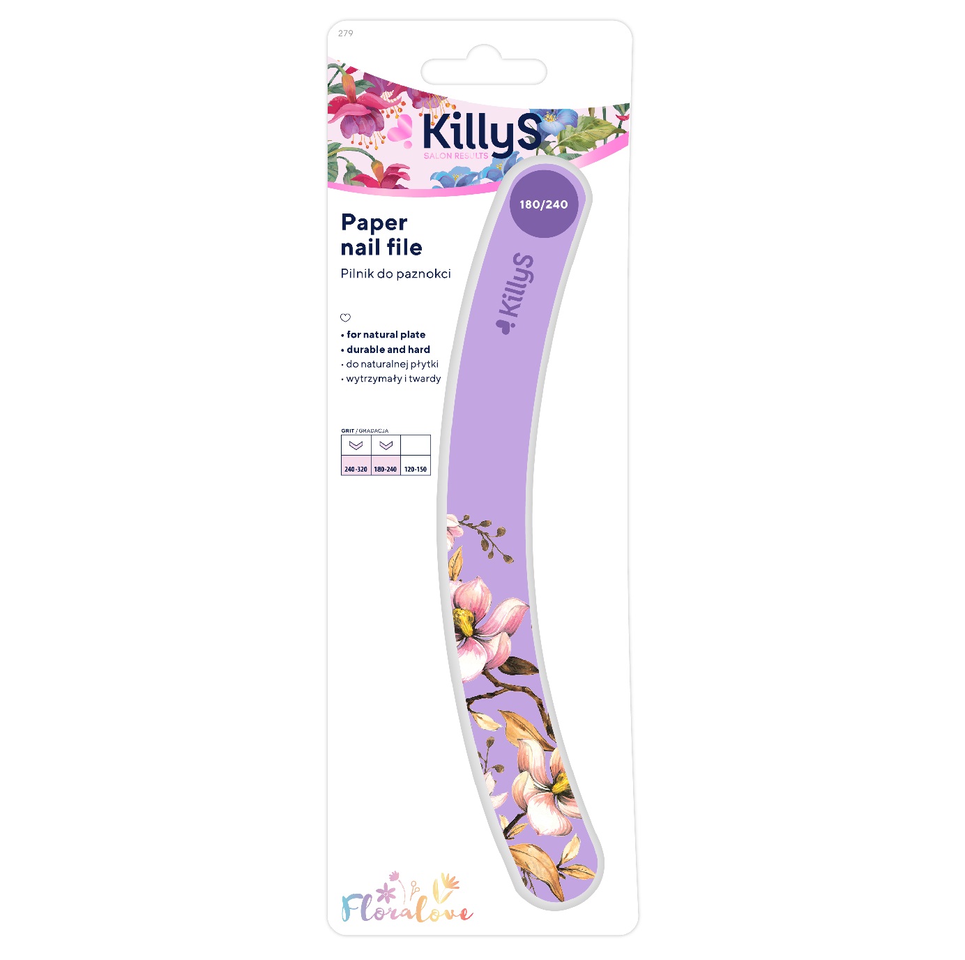 _Floralove Papierový Pilník Na Nechty Banana Purple 180/240