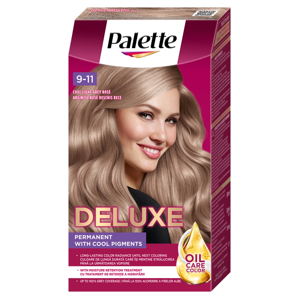 Deluxe Oil-Care Color Permanentná Farba Na Vlasy S Mikro Olejom 9-11 Cool Light Rose Bl…