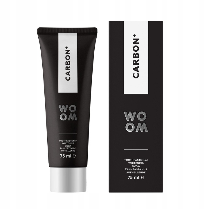 Carbon+ Bieliaca čIerna Zubná Pasta S Aktívnym Uhlím 75ml