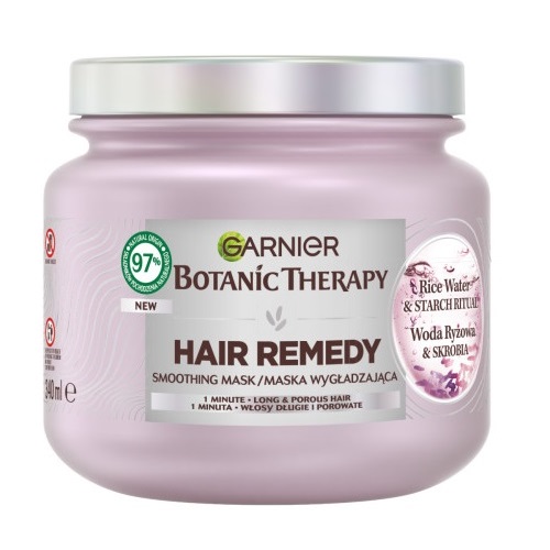 Botanic Therapy Vyhladzujúca Maska Na Dlhé A Porézne Vlasy Ryžová Voda A šKrob 340ml