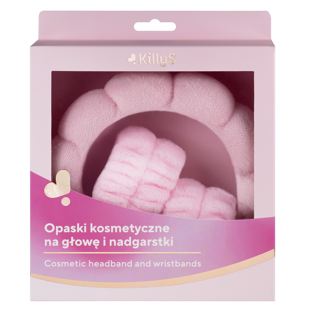 Opaski Kosmetyczne Na Głowę I Nadgarstki Ružová 3ks.