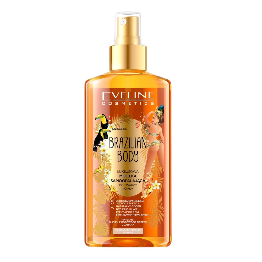 Brazilian Body Luxusný Samoopaľovací Sprej Na Tvár A Telo 5 V 1, 150 Ml