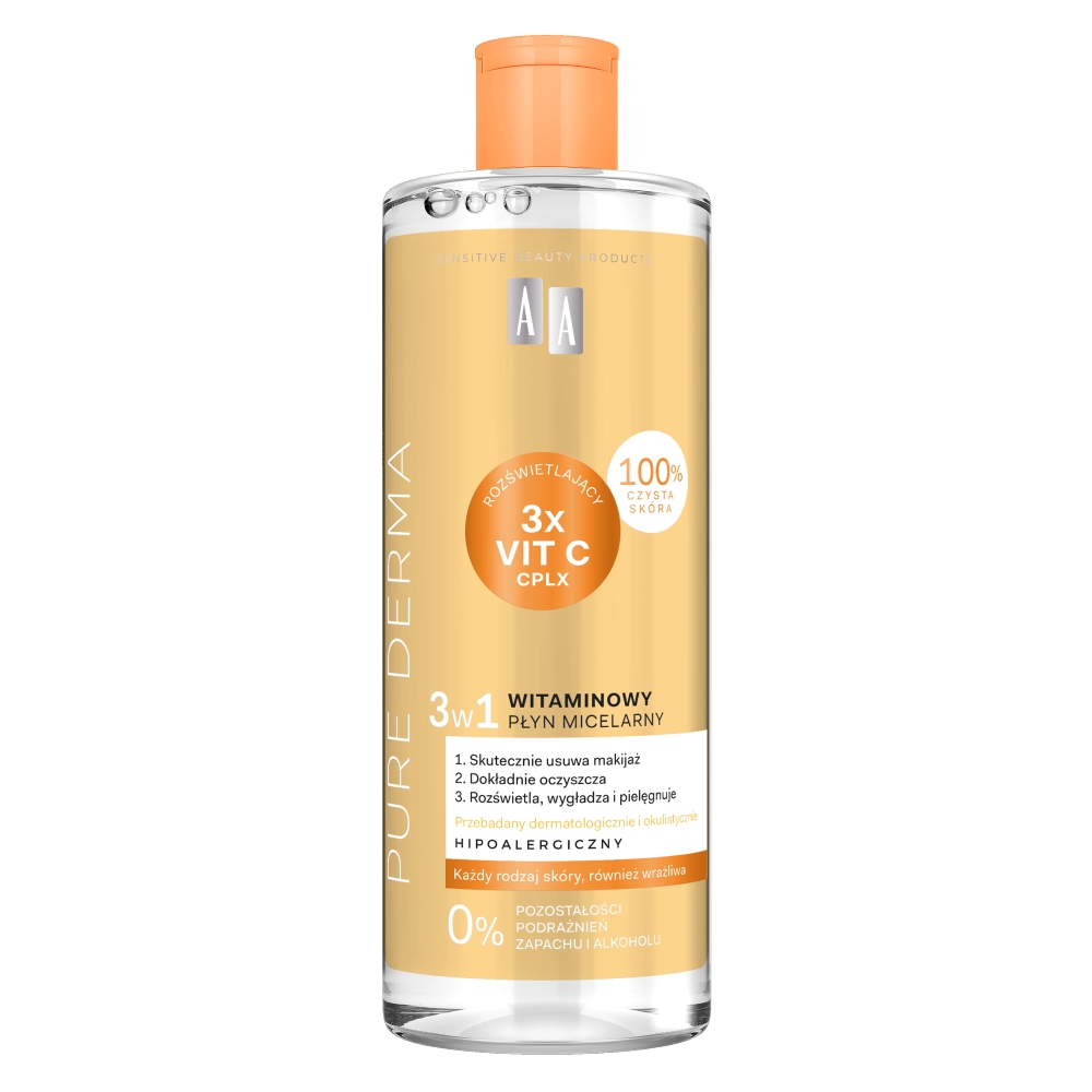 Pure Derma Vitamínová Micelárna Voda 3v1 500ml