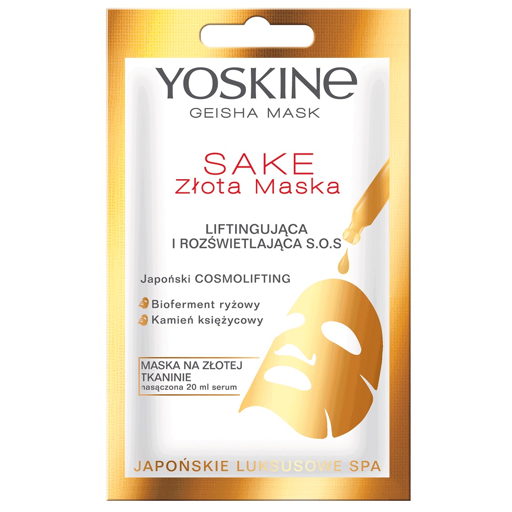 _Sake Zlatá Liftingová A Rozjasňujúca Maska S.O.S Rice Bioferment & Moonstone 20ml