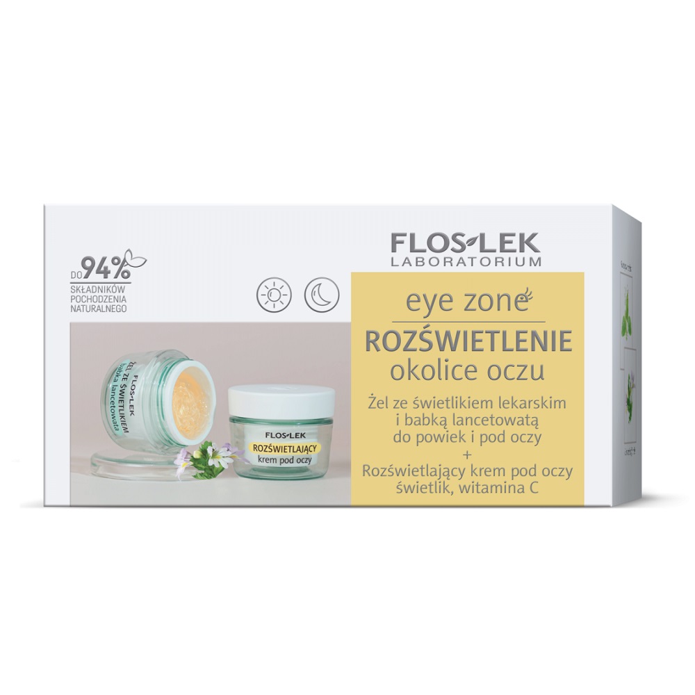 Súprava Floslek Eye Zone Eyebright And Plantain Gel 10g + Rozjasňujúci Očný Krém S Echi…