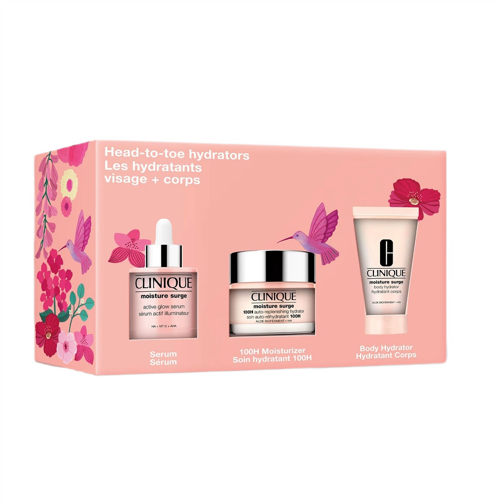 Skincare Gift Set Sada Hydratačných Gélov Moisture Surge Head-To-Toe: 50 Ml Krém Na Tvár + 30 Ml Telové Mlieko + 30 Ml Sérum Na Tvár