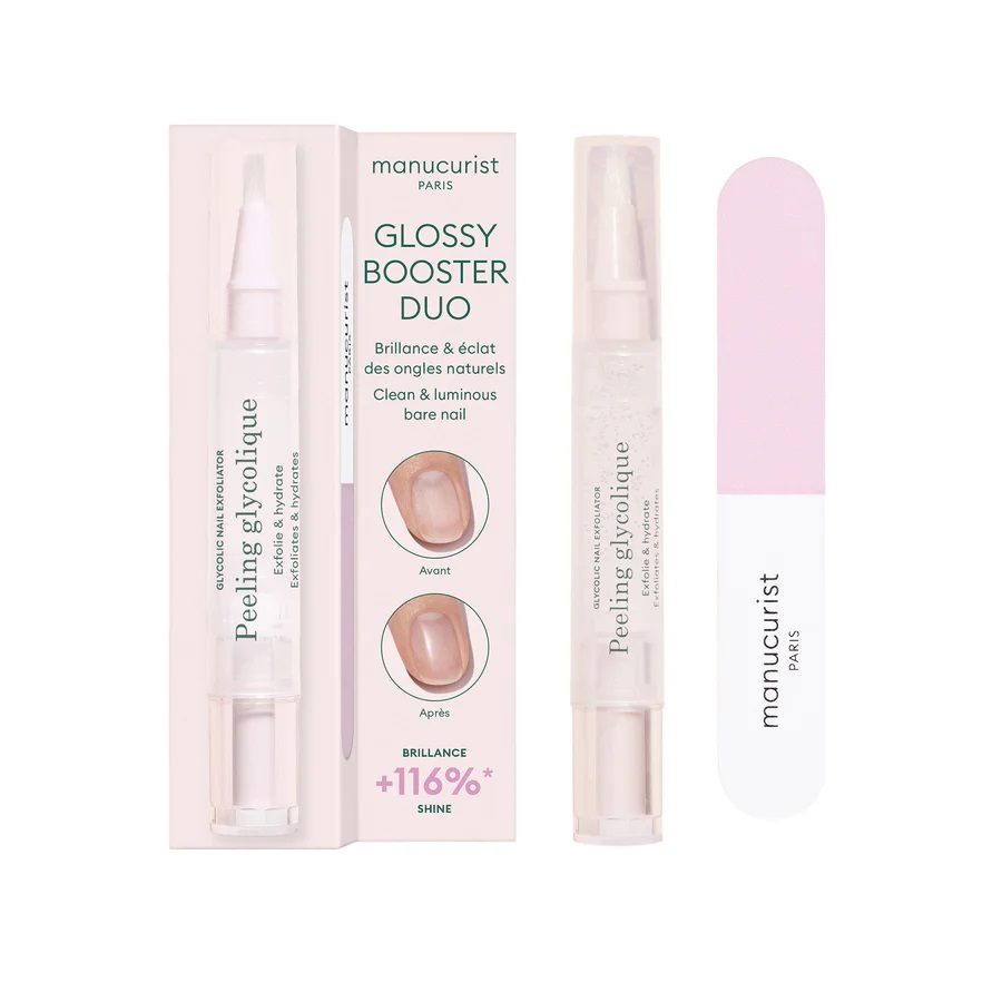 Glossy Booster Duo Sada S Kyselinou Glykolovou + Dvojfázový Leštiaci Prostriedok