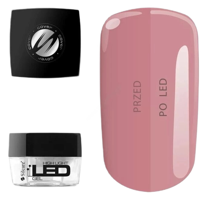 High Light Led Gel Stredne Silný Monofázový Gél Na Nechty Cover 15g